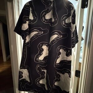 COS Navy and White Dress